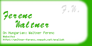 ferenc waltner business card